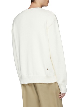 Back View - Click To Enlarge - MAISON MARGIELA - Distressed cotton sweater