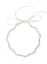 Main View - Click To Enlarge - HEFANG - 'Bowknot Lace' cubic zirconia silver ribbon tie choker