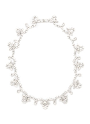 Main View - Click To Enlarge - HEFANG - 'Classical Lace' cubic zirconia silver necklace