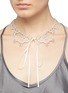 Figure View - Click To Enlarge - HEFANG - 'Court Lace' cubic zirconia silver necklace