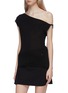 Front View - Click To Enlarge - JACQUEMUS - Twisted sleeve one-shoulder knit top