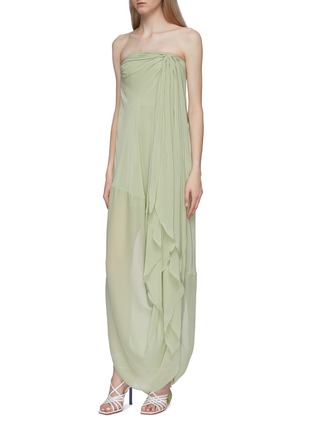 Front View - Click To Enlarge - JACQUEMUS - Gathered drape strapless dress