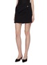 Front View - Click To Enlarge - JACQUEMUS - Folded waistband denim mini skirt