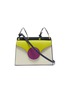 Main View - Click To Enlarge - DANSE LENTE - 'Phoebe' spiral handle colourblock leather mini crossbody bag