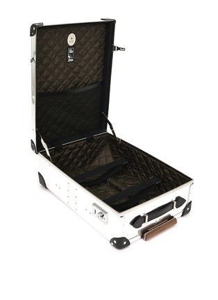 Detail View - Click To Enlarge - GLOBE-TROTTER - RAF100 20" trolley case – Aluminium/Black