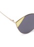 Detail View - Click To Enlarge - FENDI - Colourblock metal cat eye sunglasses