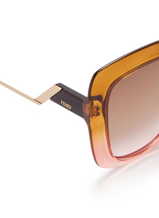 Detail View - Click To Enlarge - FENDI - 'Tropical Shine' Acetate square sunglasses