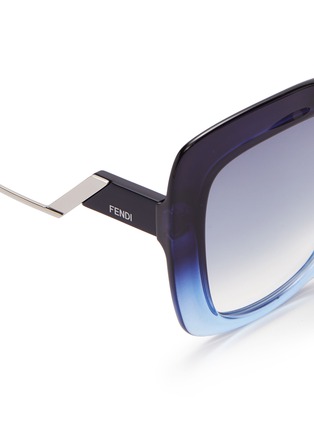 Detail View - Click To Enlarge - FENDI - Tropical Shine' Acetate square sunglasses