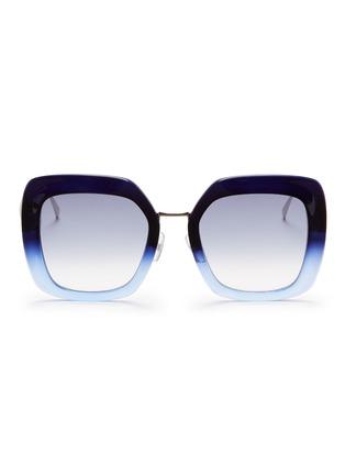 Main View - Click To Enlarge - FENDI - Tropical Shine' Acetate square sunglasses