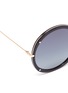 Detail View - Click To Enlarge - DIOR - 'Dior Hypnotic 1' stud acetate front metal round sunglasses