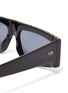 Detail View - Click To Enlarge - DIOR - 'Dior Power' strass topline acetate square sunglasses