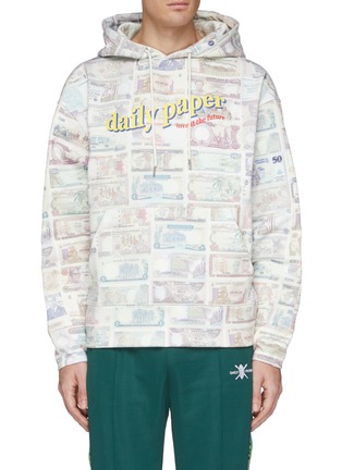 Main View - Click To Enlarge - DAILY PAPER - 'Falis 2' logo bank note print hoodie