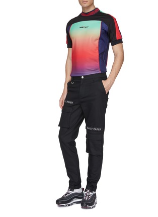 Figure View - Click To Enlarge - DAILY PAPER - 'Fycling' logo print colourblock T-shirt