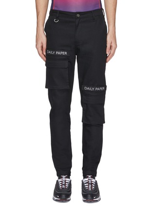 Main View - Click To Enlarge - DAILY PAPER - Logo embroidered cargo pants