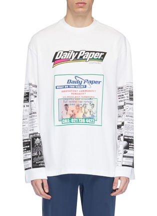 Main View - Click To Enlarge - DAILY PAPER - 'Fant' slogan graphic print long sleeve T-shirt