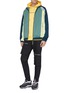 Figure View - Click To Enlarge - DAILY PAPER - 'Fasah' check plaid sleeve colourblock track jacket
