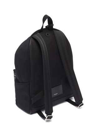 Detail View - Click To Enlarge - SAINT LAURENT - Logo embroidered canvas backpack