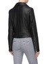 Back View - Click To Enlarge - YVES SALOMON - 'Perfecto' lambskin leather biker jacket