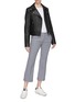 Figure View - Click To Enlarge - YVES SALOMON - 'Perfecto' lambskin leather biker jacket