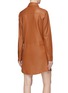 Back View - Click To Enlarge - YVES SALOMON - Lambskin leather shirt dress