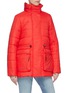 Detail View - Click To Enlarge - YVES SALOMON ARMY - Detachable hood puffer jacket