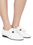Figure View - Click To Enlarge - PIERRE HARDY - 'Penny' coin stud tab leather slip-ons