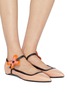 Figure View - Click To Enlarge - PIERRE HARDY - 'Bloom' floral buckle leather skimmer flats