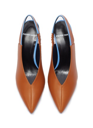 Detail View - Click To Enlarge - PIERRE HARDY - 'Alpha' leather slingback pumps
