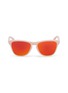 Main View - Click To Enlarge - OAKLEY - 'Frogskins' mirror acetate square kids sunglasses