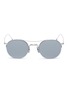 Main View - Click To Enlarge - THOM BROWNE  - Browbar mirror metal round sunglasses