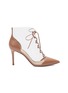 Main View - Click To Enlarge - GIANVITO ROSSI - 'Icon' lace-up clear PVC leather ankle boots