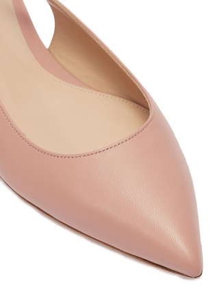 Detail View - Click To Enlarge - GIANVITO ROSSI - 'Anna' leather slingback flats