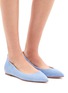 Figure View - Click To Enlarge - GIANVITO ROSSI - Suede skimmer flats