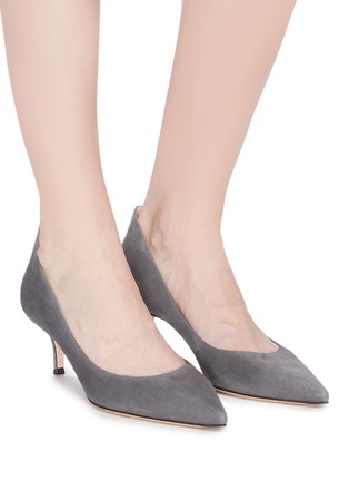 Figure View - Click To Enlarge - GIANVITO ROSSI - 'Ellipsis' suede pumps