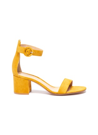 Main View - Click To Enlarge - GIANVITO ROSSI - 'Versilia 60' ankle strap suede sandals