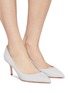 Figure View - Click To Enlarge - GIANVITO ROSSI - Leather skimmer pumps
