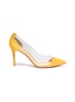 Main View - Click To Enlarge - GIANVITO ROSSI - 'Plexi' clear PVC suede pumps