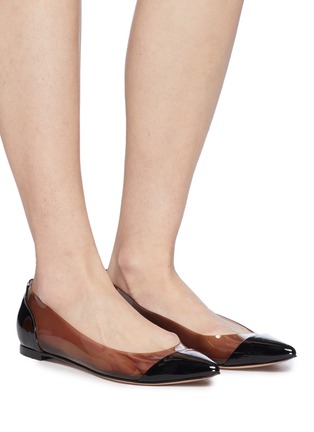 Figure View - Click To Enlarge - GIANVITO ROSSI - 'Plexi' clear PVC patent leather flats