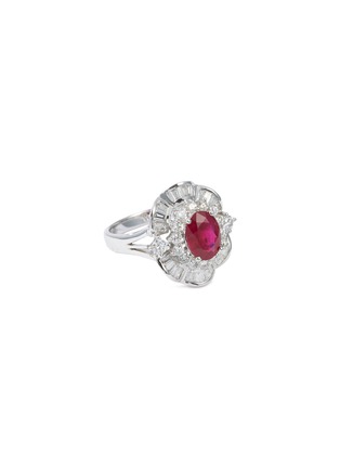 Main View - Click To Enlarge - LC COLLECTION JEWELLERY - Diamond ruby 18k white gold ring