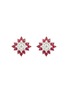 Main View - Click To Enlarge - LC COLLECTION JEWELLERY - Diamond ruby 18k gold earrings