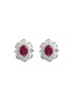 Main View - Click To Enlarge - LC COLLECTION JEWELLERY - Diamond ruby 18k white gold earrings
