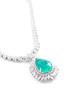 Figure View - Click To Enlarge - LC COLLECTION JEWELLERY - Diamond emerald 18k white gold pendant necklace