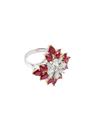 Main View - Click To Enlarge - LC COLLECTION JEWELLERY - Diamond ruby 18k gold ring