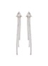 Main View - Click To Enlarge - CZ BY KENNETH JAY LANE - Cubic zirconia triangle stud fringe drop earrings