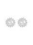 Main View - Click To Enlarge - CZ BY KENNETH JAY LANE - Cubic zirconia glass pearl detachable ear jacket stud earrings