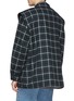 Back View - Click To Enlarge - BALENCIAGA - Two-in-one tartan plaid flannel vest and patchwork shirt