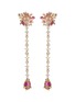 Main View - Click To Enlarge - ANABELA CHAN - 'Paradise' diamond gemstone floral drop earrings
