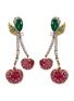 Main View - Click To Enlarge - ANABELA CHAN - 'Cherry' diamond gemstone drop earrings