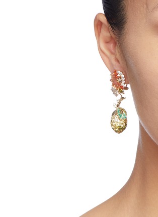 Figure View - Click To Enlarge - ANABELA CHAN - 'Lemon' diamond gemstone drop earrings