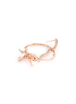Detail View - Click To Enlarge - ANABELA CHAN - 'Rose Orchard' diamond gemstone hoop earrings